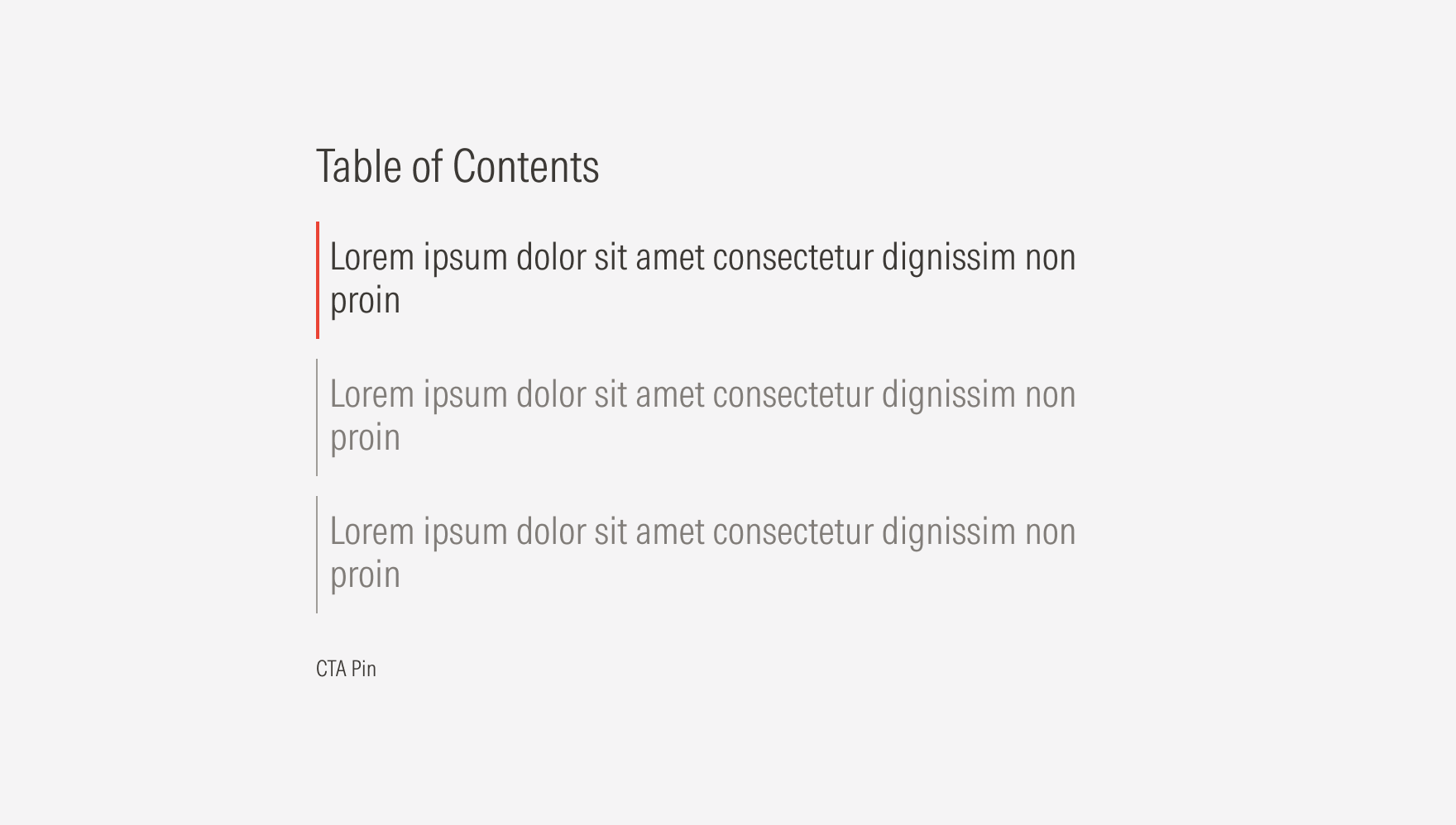 Tab Variant 3: Simple list