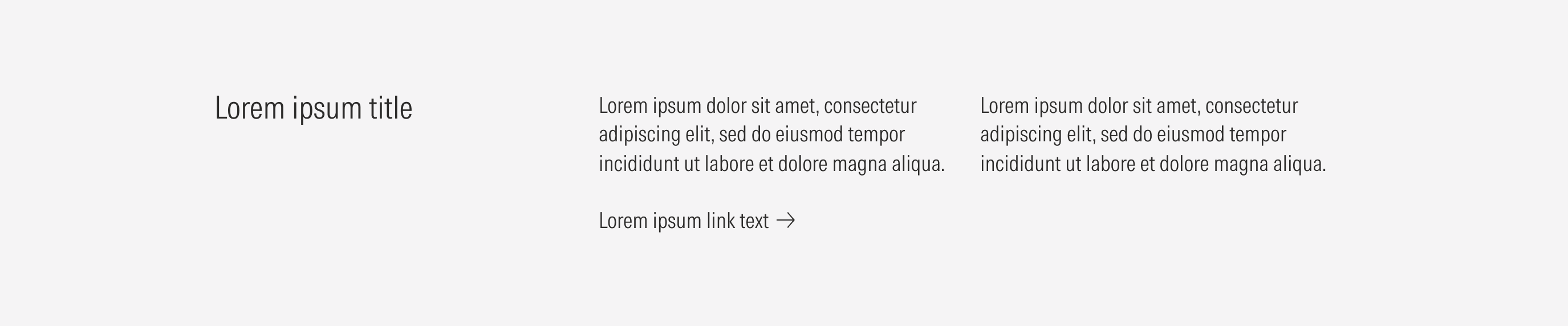 Text Block Variant: Horizontal block with content on a double column