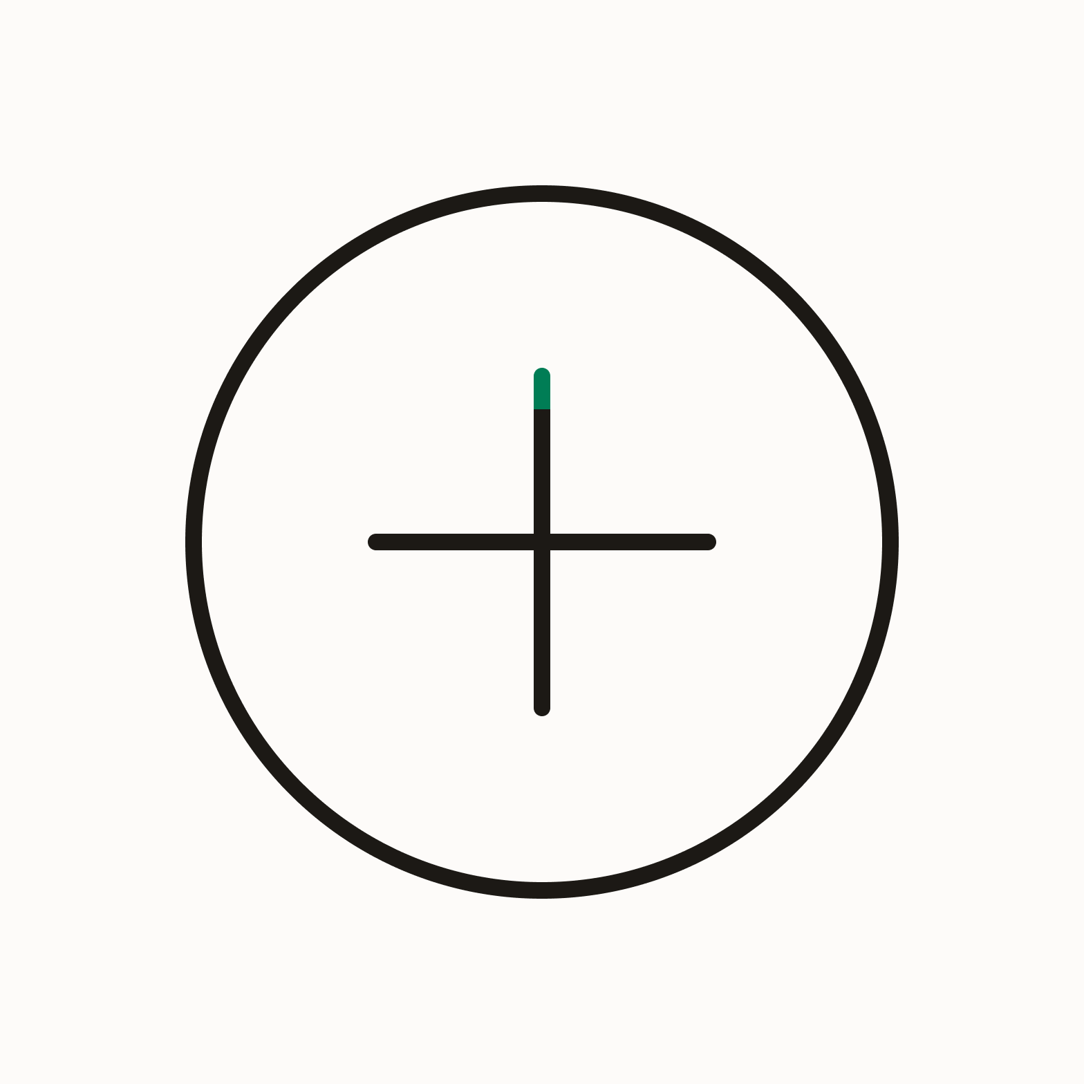 Icon with round end point.
