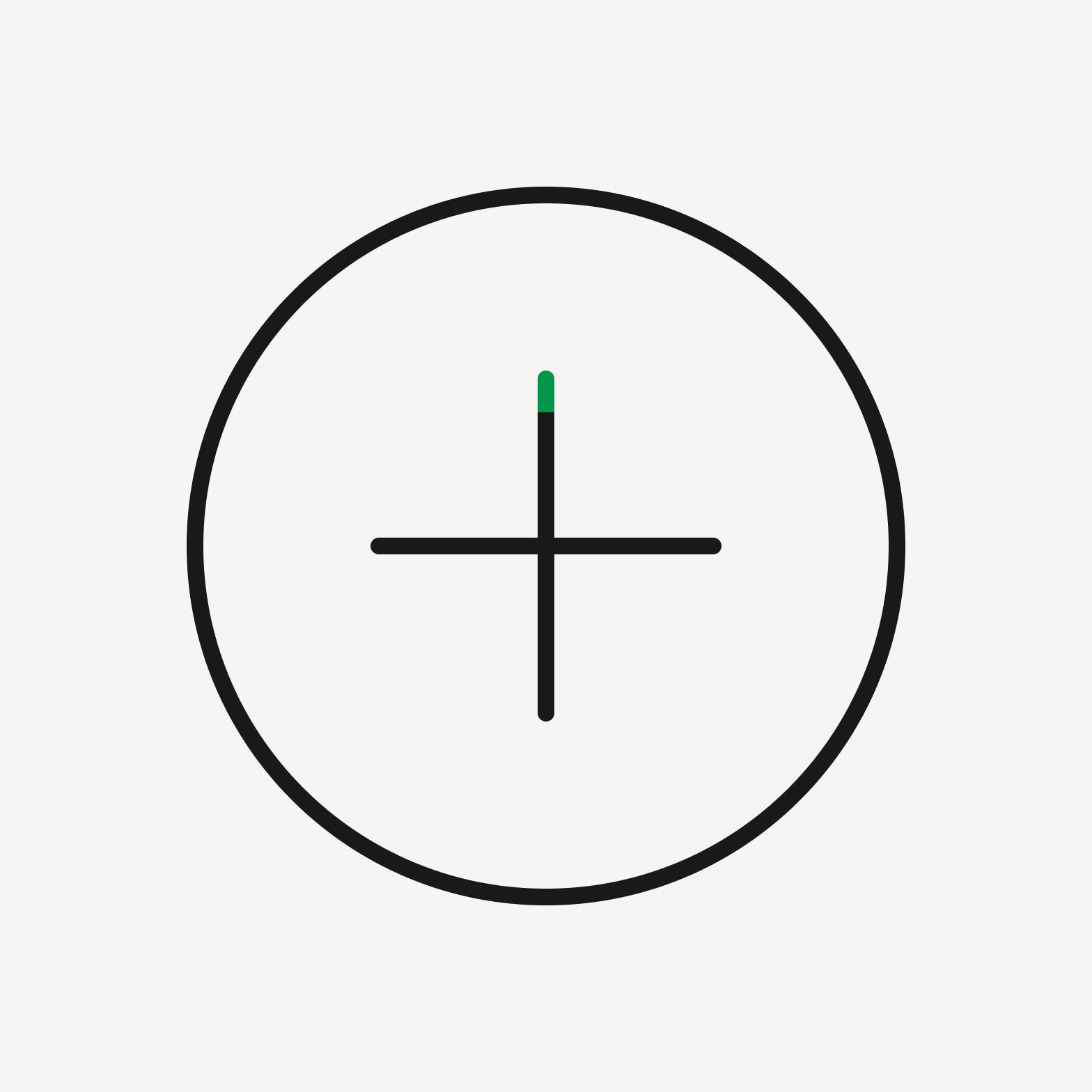 Icon with round end point.