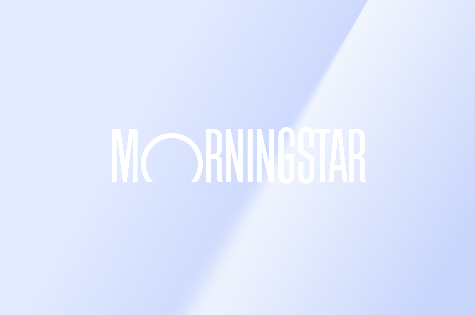 White logotype on clear surface.