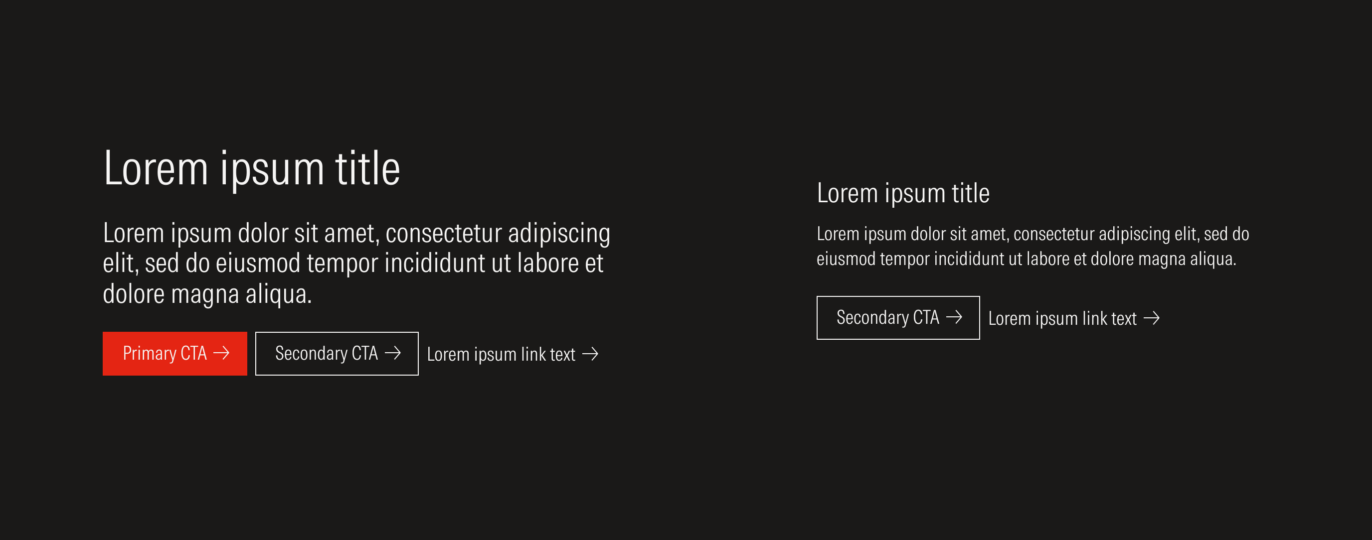 Dark theme for the stacked text block