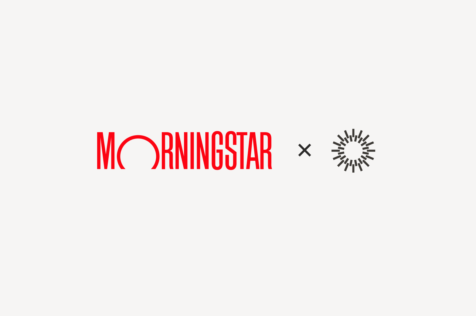Morningstar logotype and multiplication symbol followed by starburst.