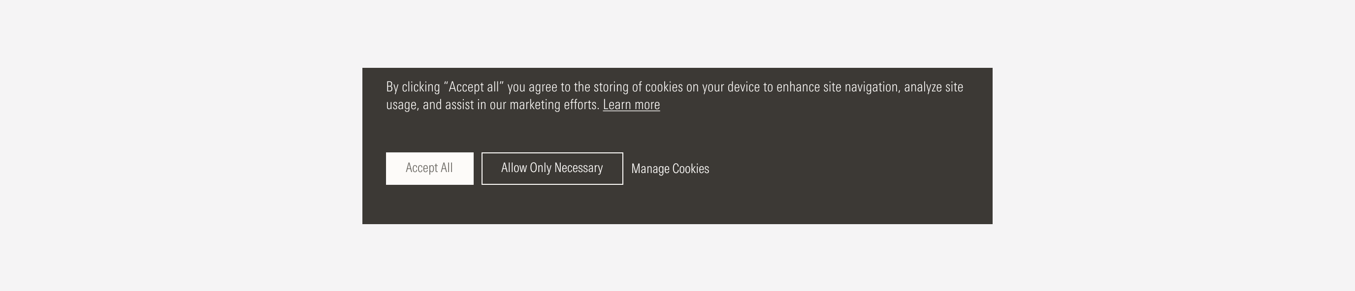 What the modal component looks like at the medium viewport