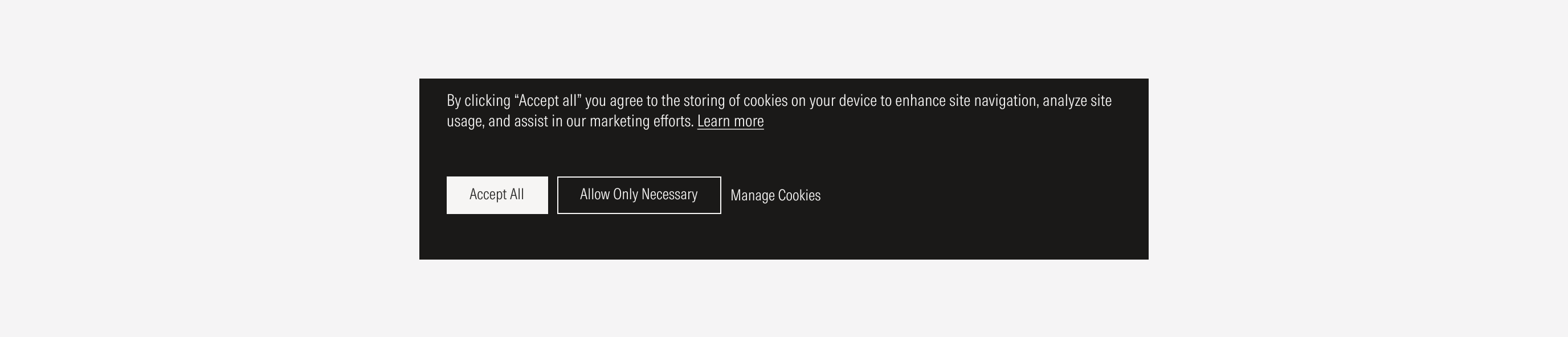 What the modal component looks like at the medium viewport