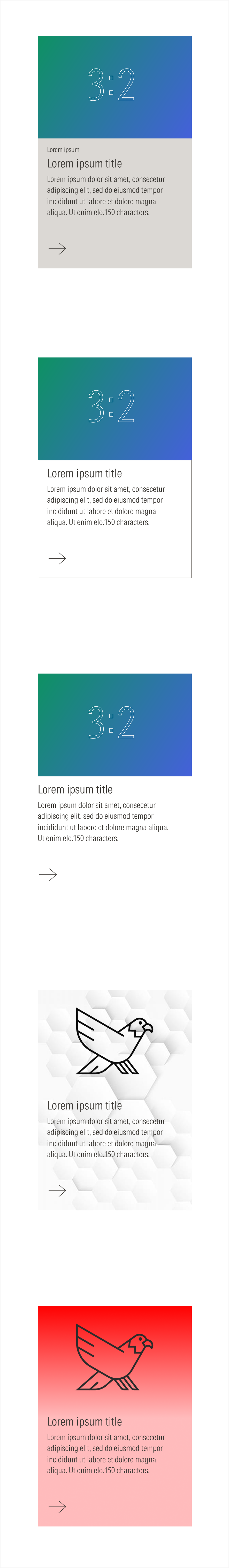 General Cards on light theme