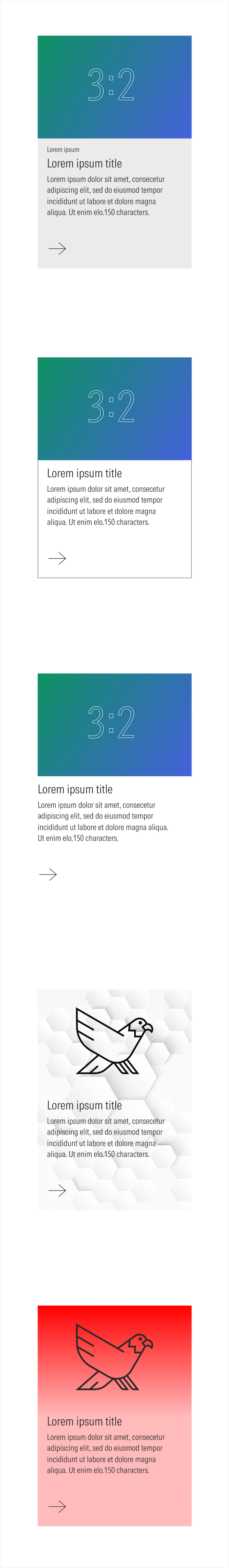 General Cards on light theme