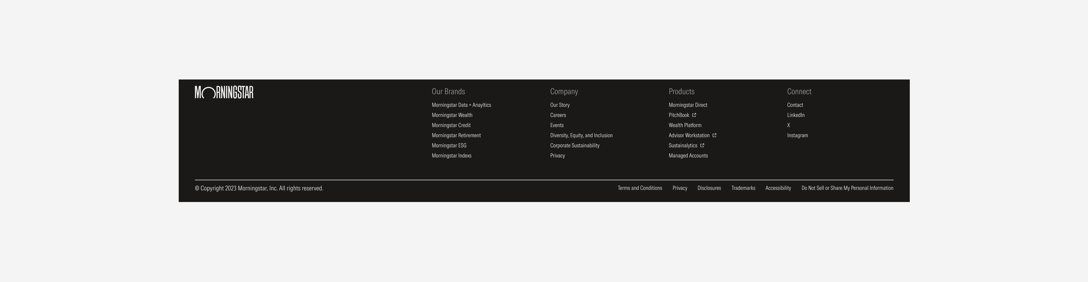 Footer single variant