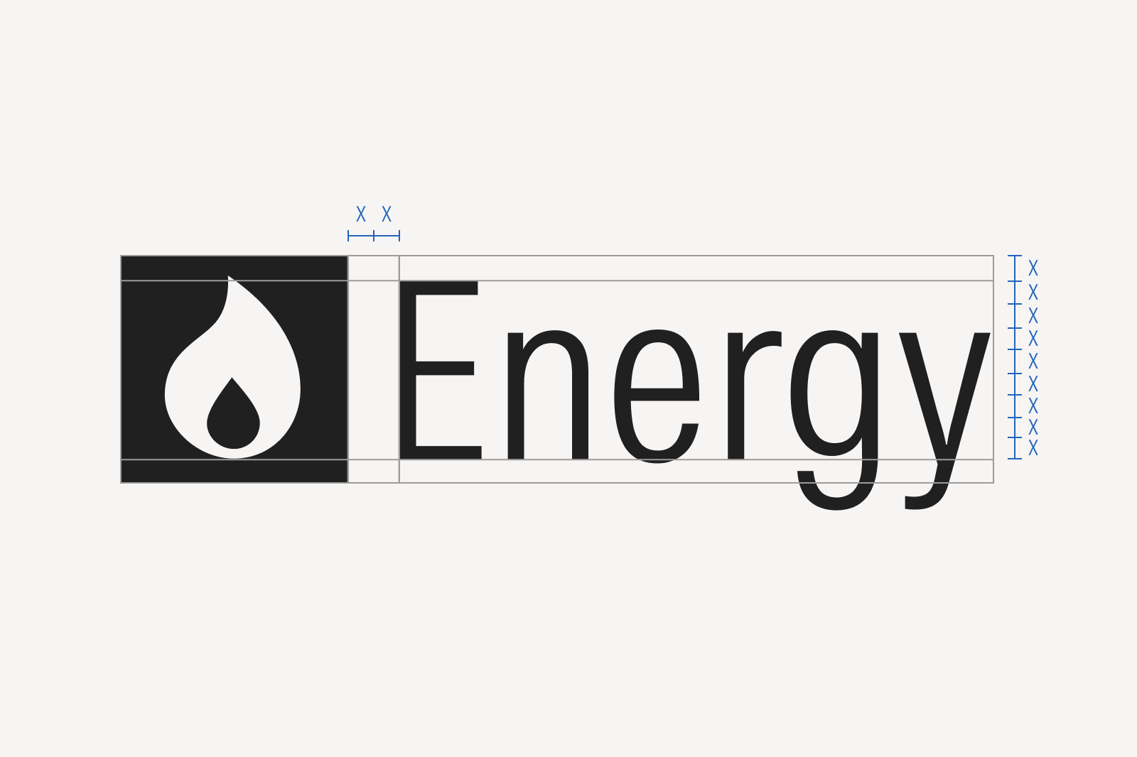 Sector icon locked up with text.