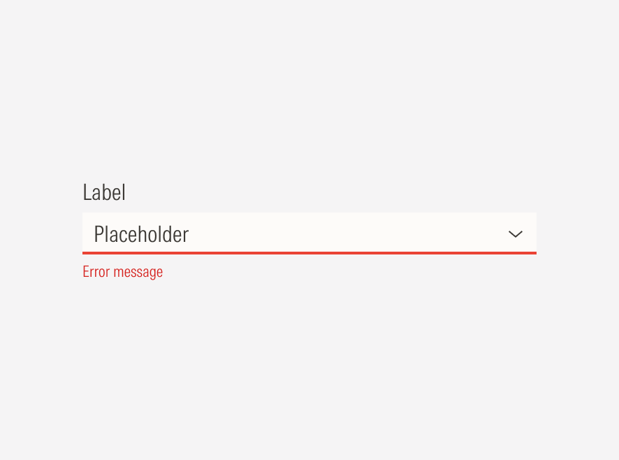 form error on select inputs
