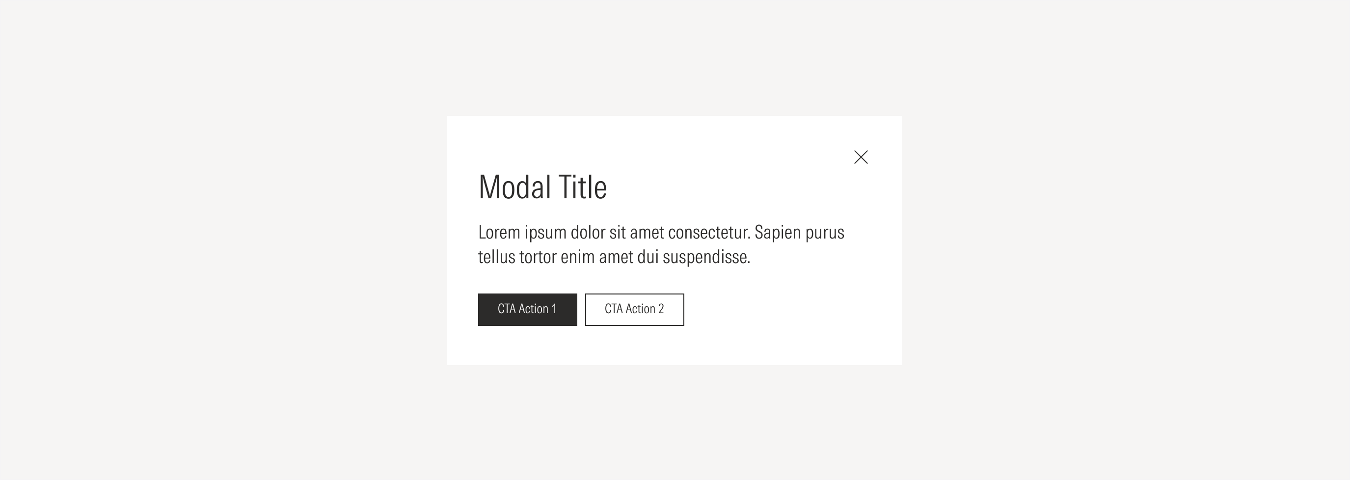 General modal on light theme