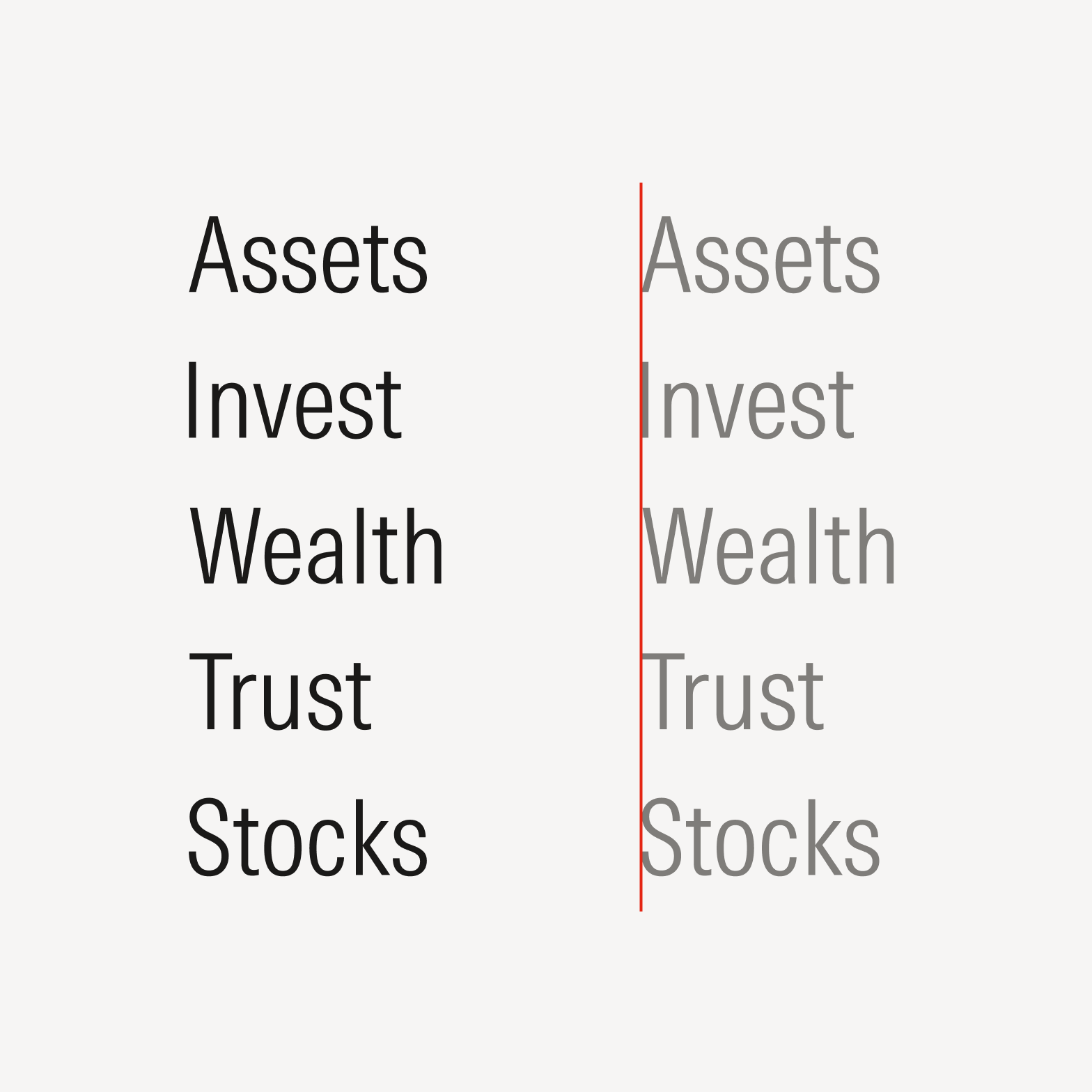 Incorrect use of optical alignment.