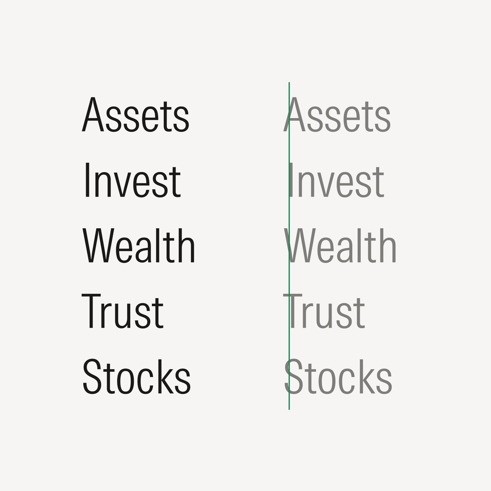 Correct use of optical alignment.