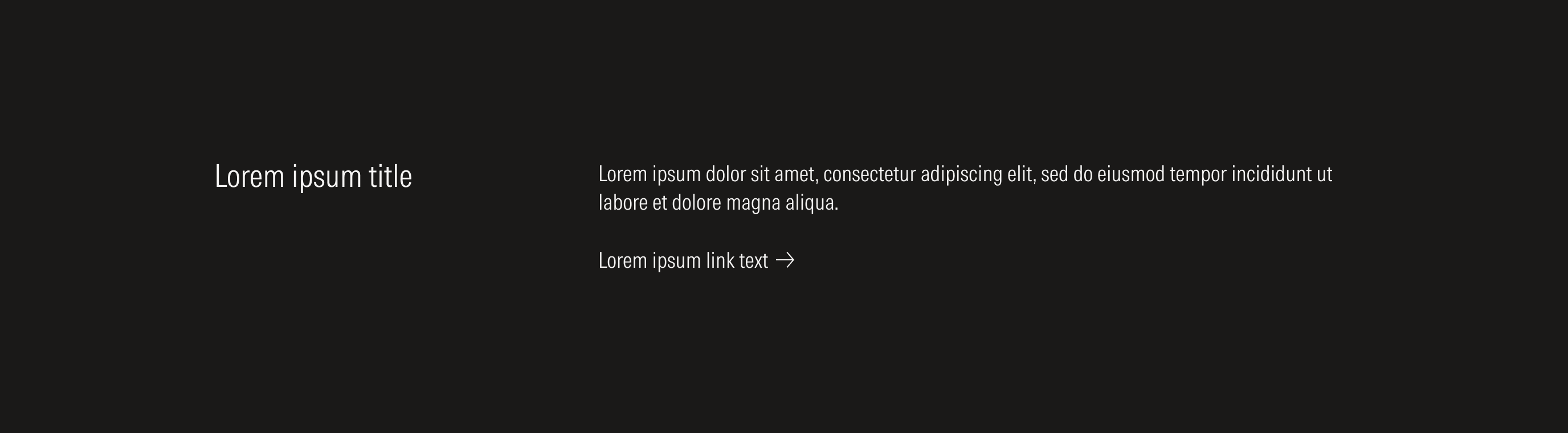 Dark theme for the horizontal text block