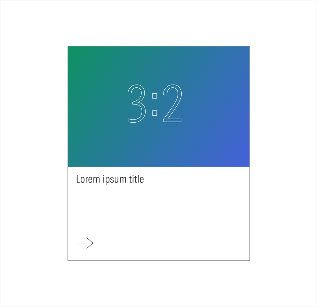 Outline card that contains an image with a border, on light theme