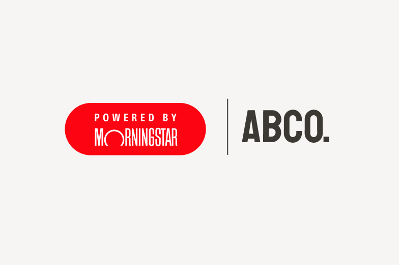 Image of powered by morningstar logo paired with an intermediary’s logo using vertical stroke between them