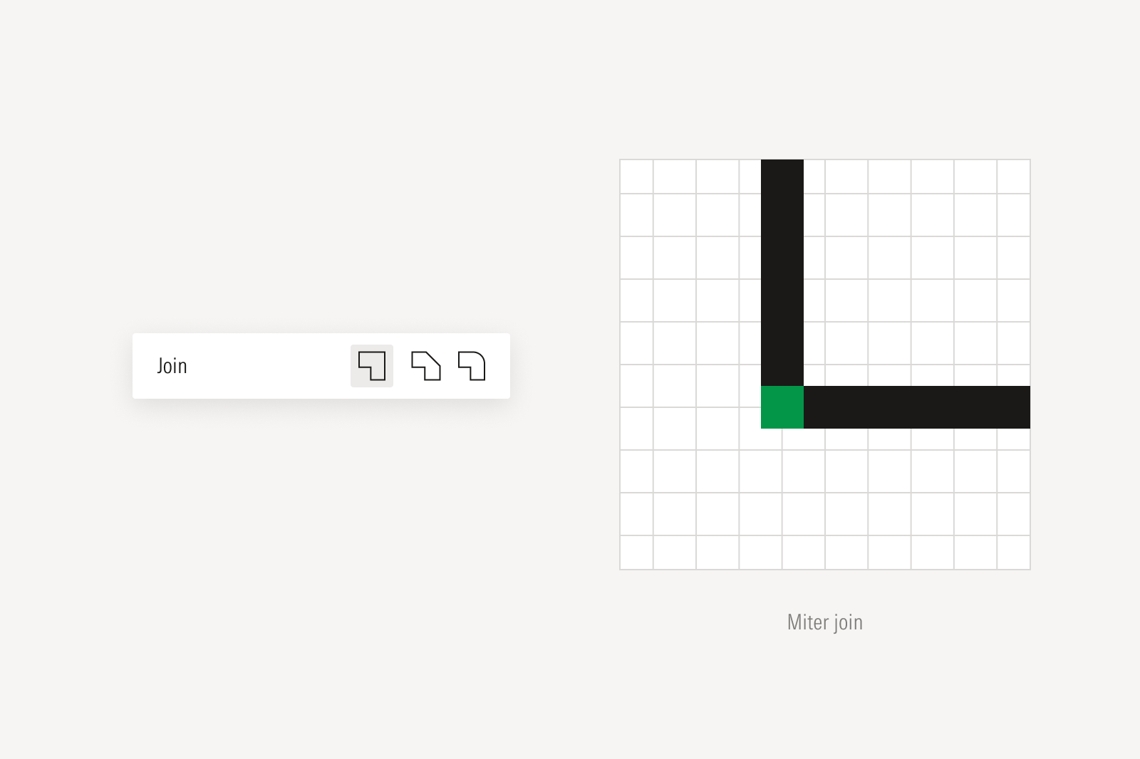 Bank note icon with close up of miter corner.