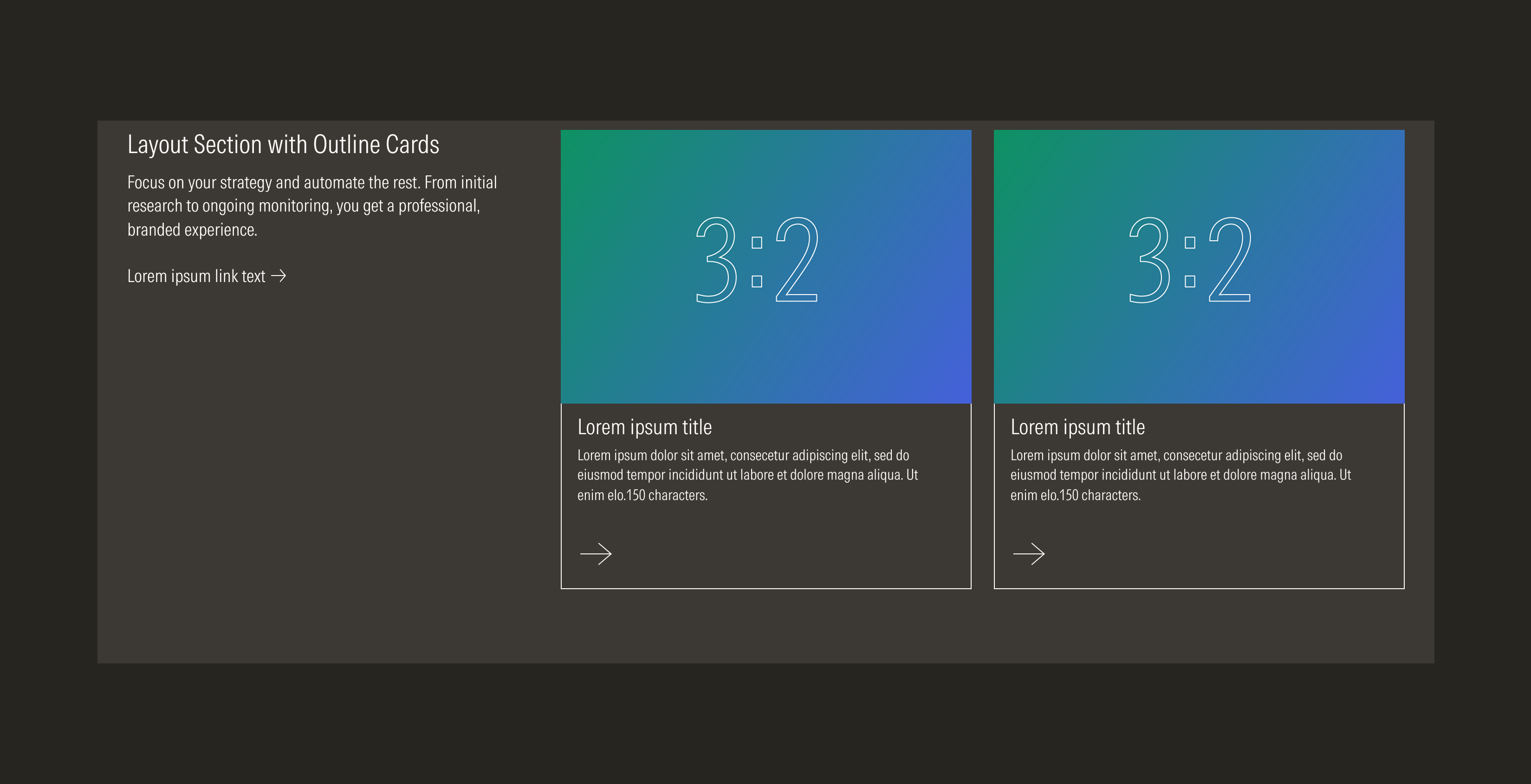 layout section case B on dark theme