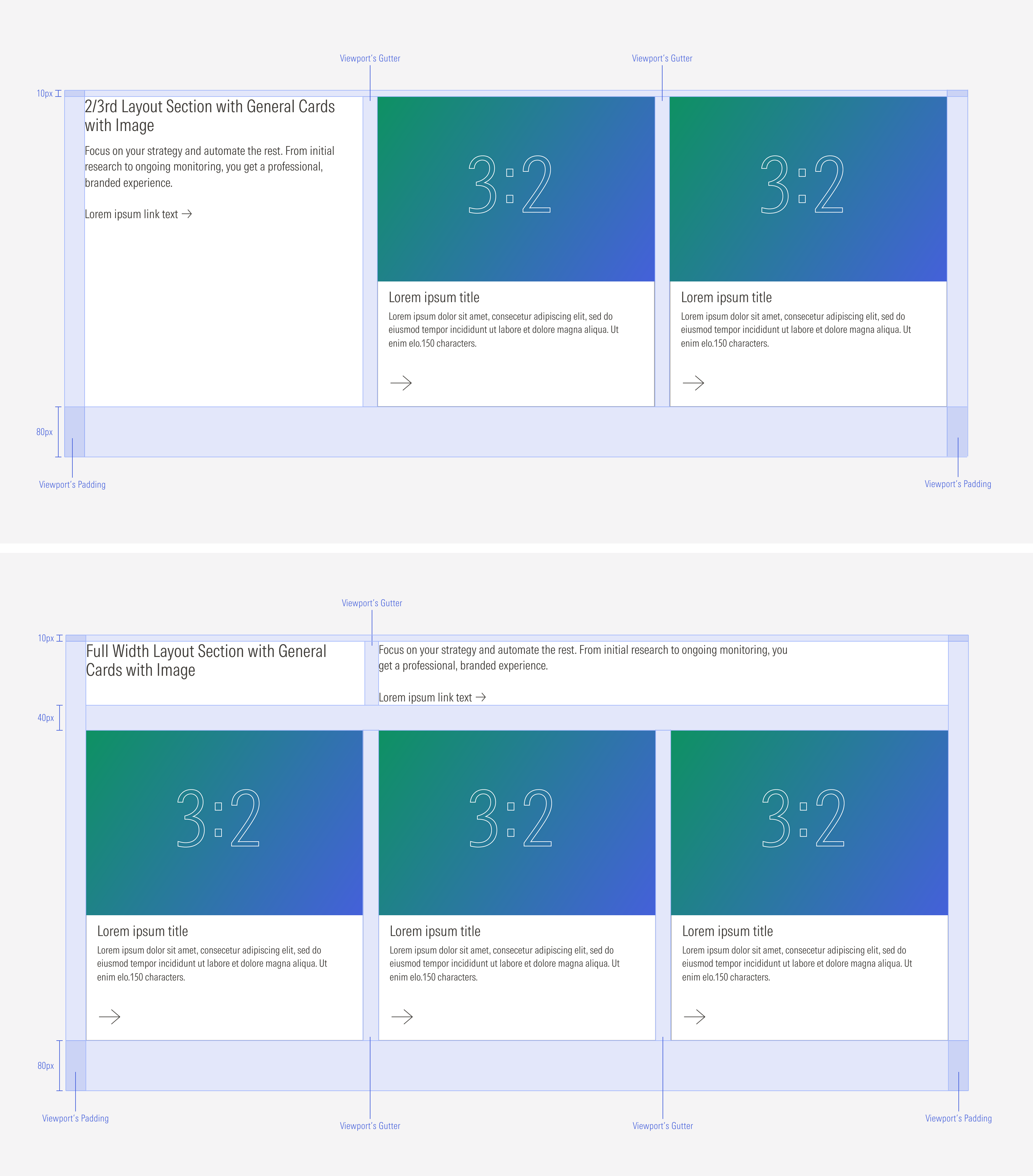 layout section Spacing