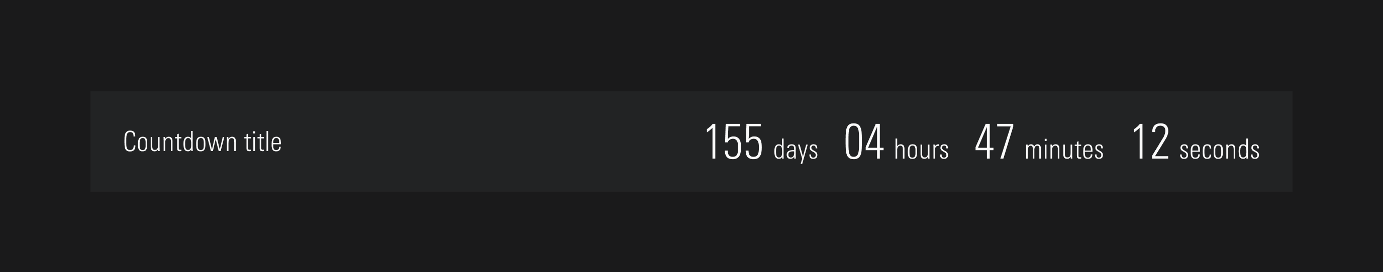 Countdown thrasher on dark theme