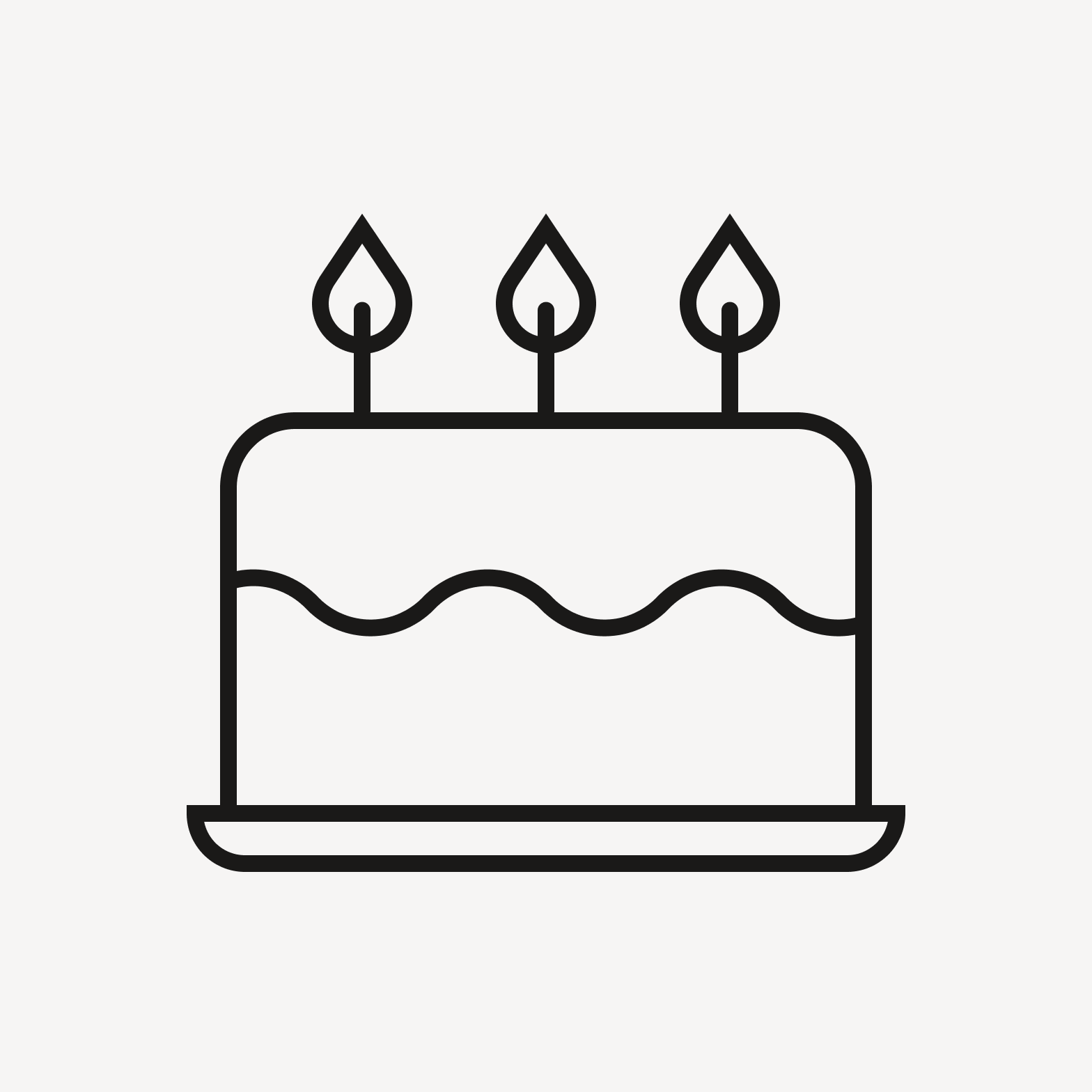 Icon with joined lines.