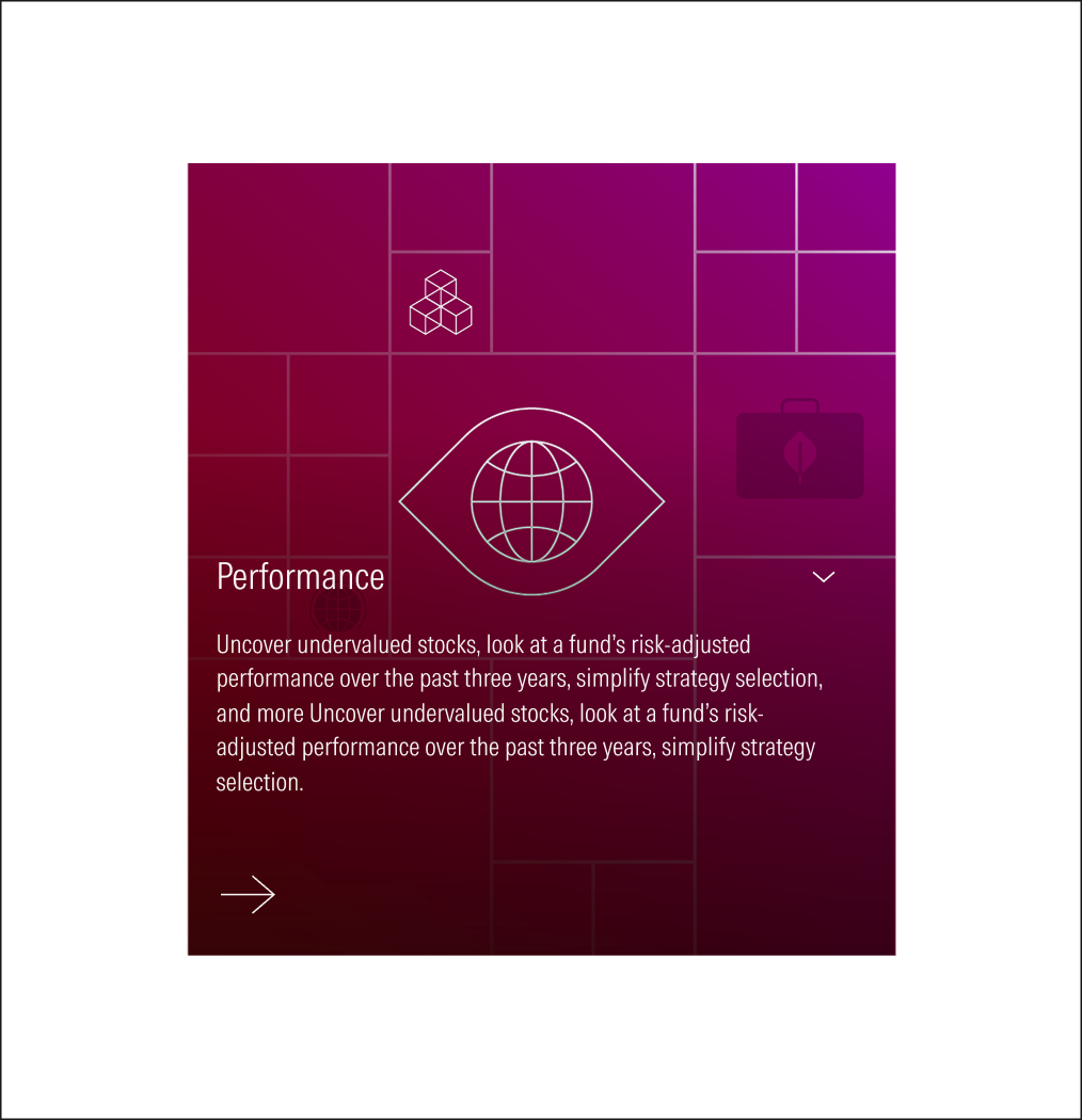 Animated card on dark theme
