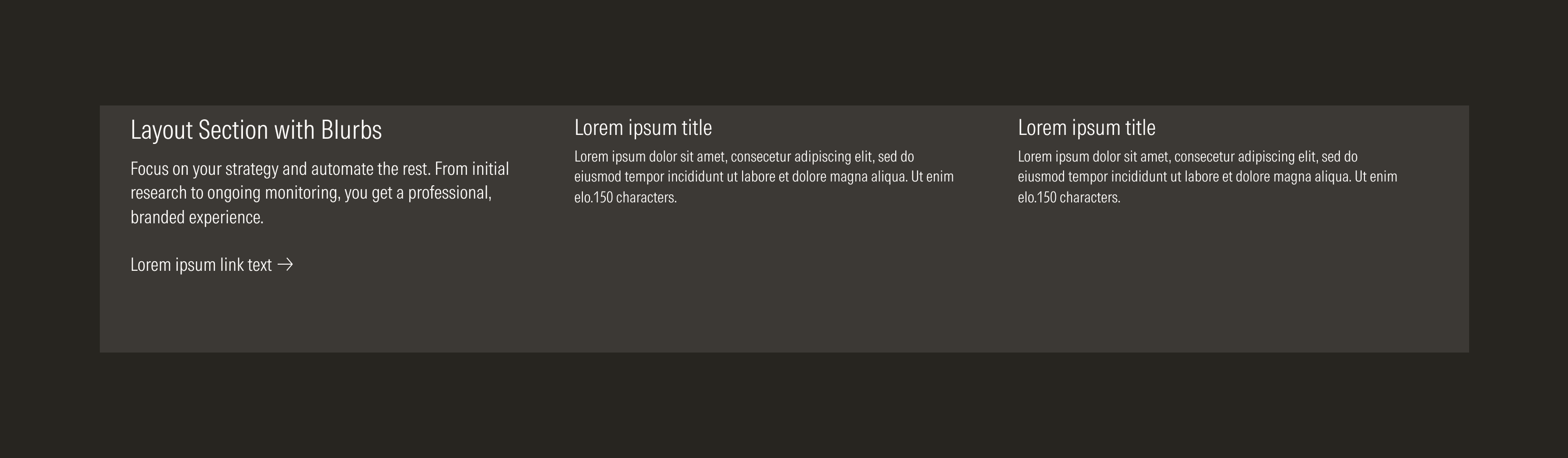 layout section case C on dark theme