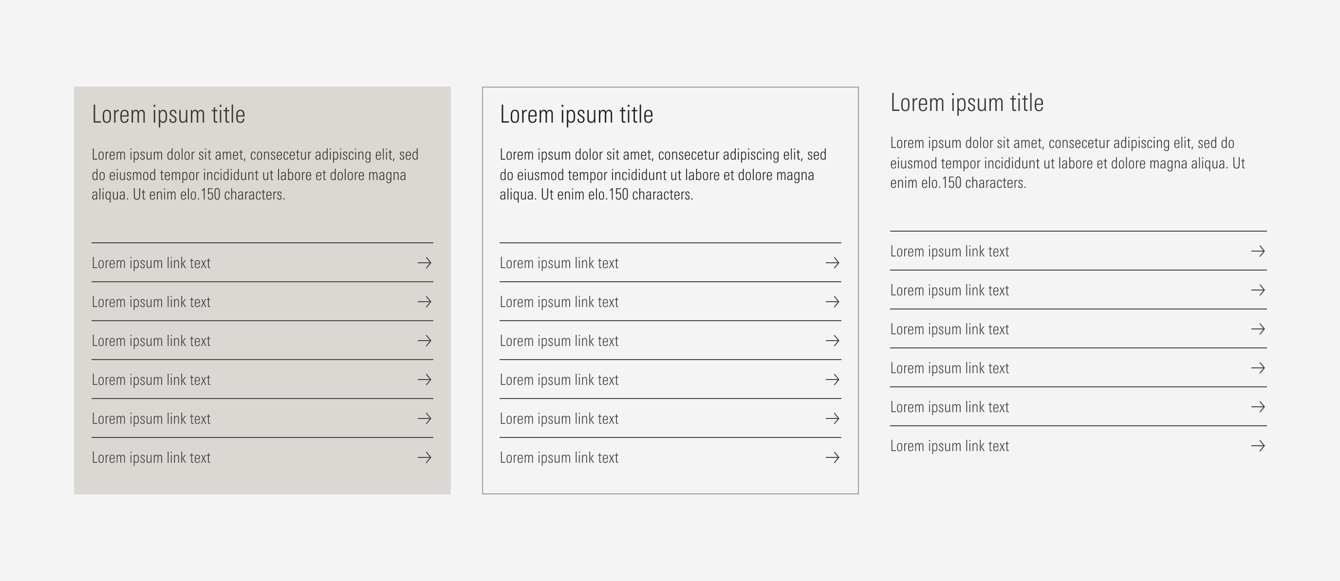 Capability Cards: List group type
