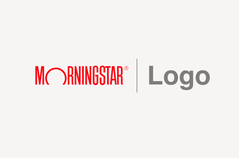 Example of Morningstar logotype locked up with other organization's logo using a pipe.