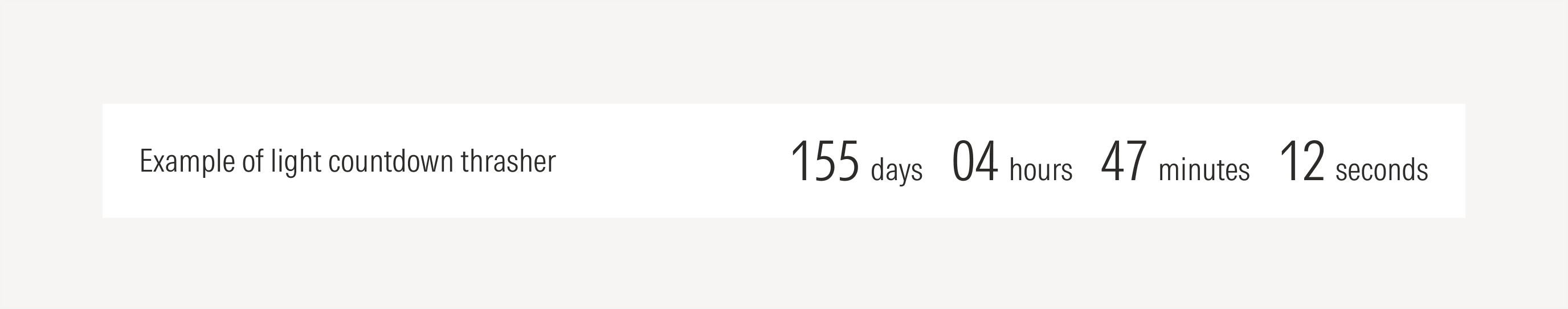 Countdown thrasher on light theme