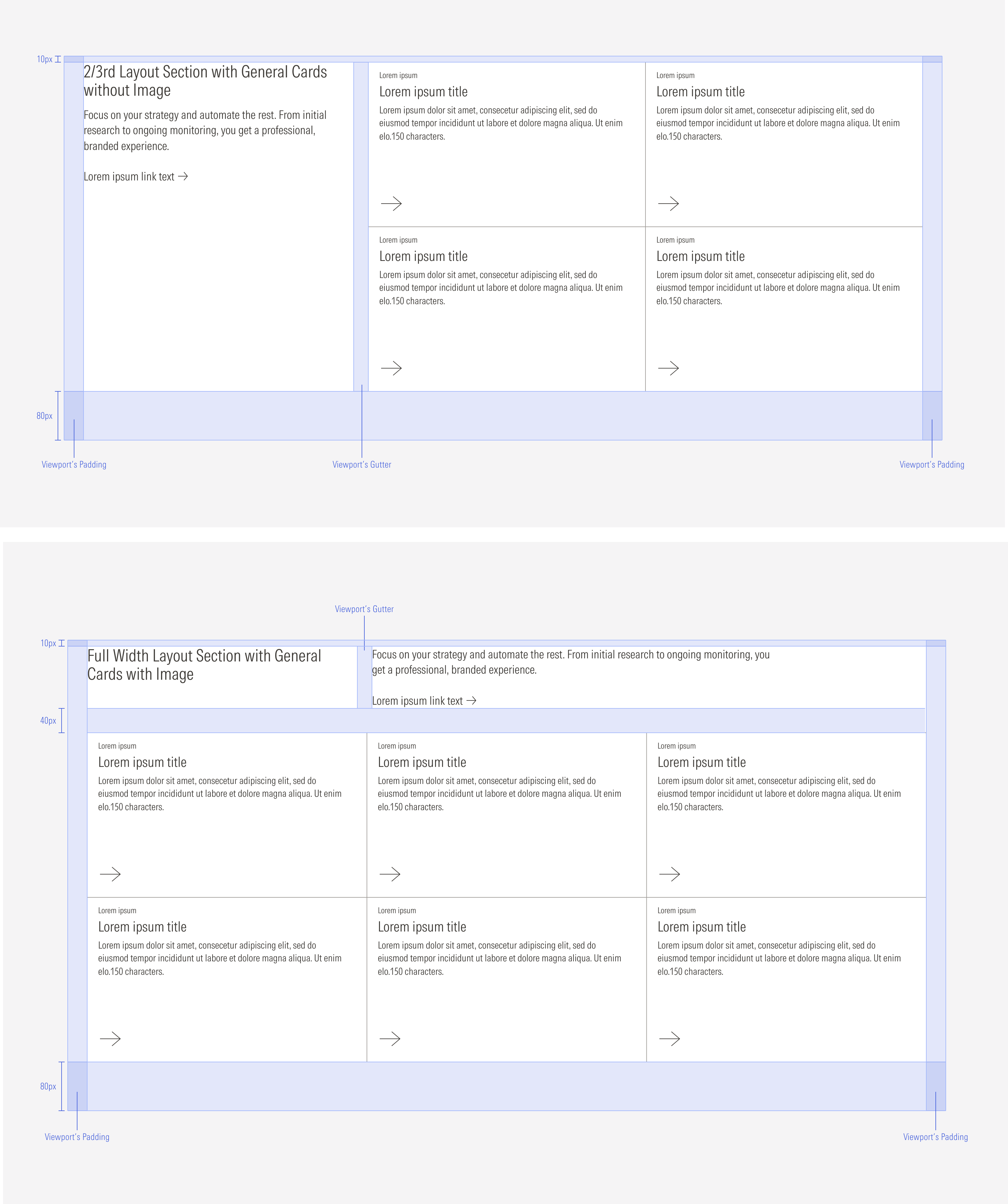 layout section Spacing