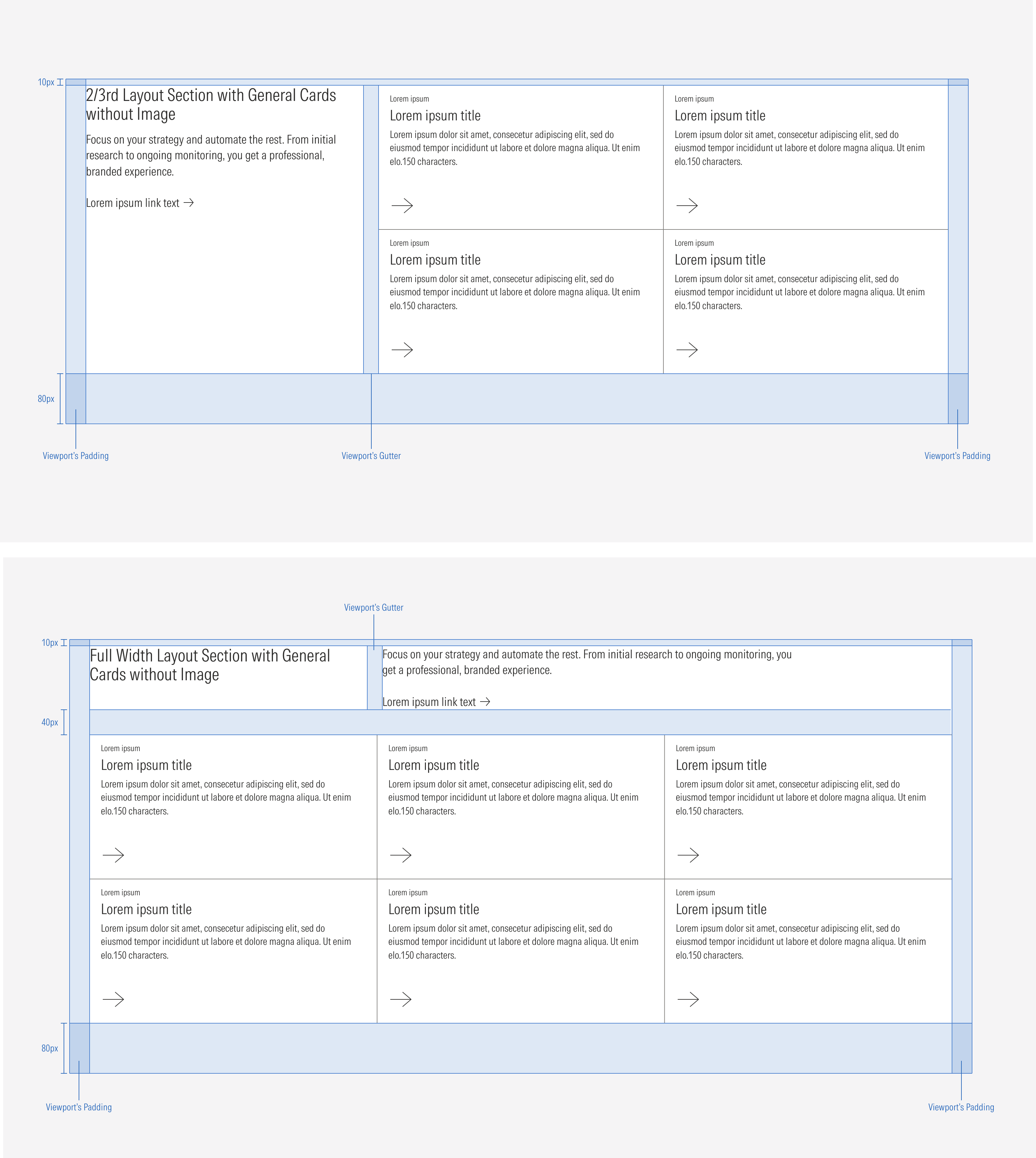 layout section Spacing