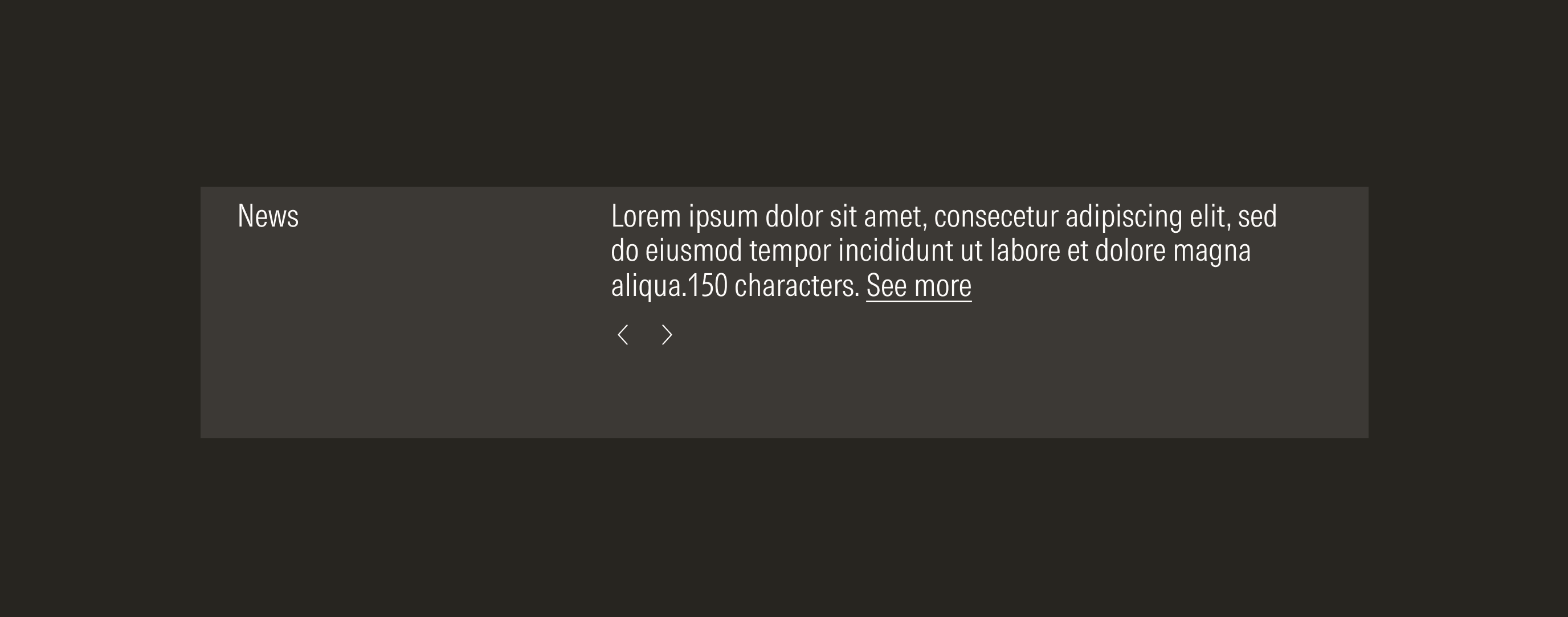 Dark theme for news component