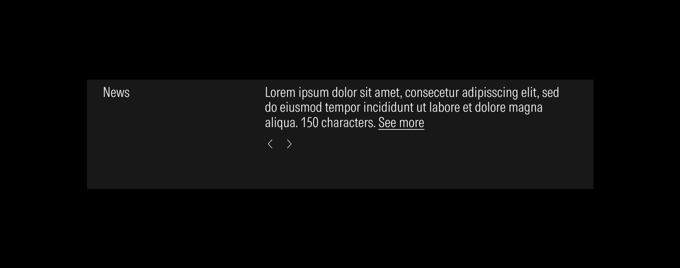 Dark theme for news component