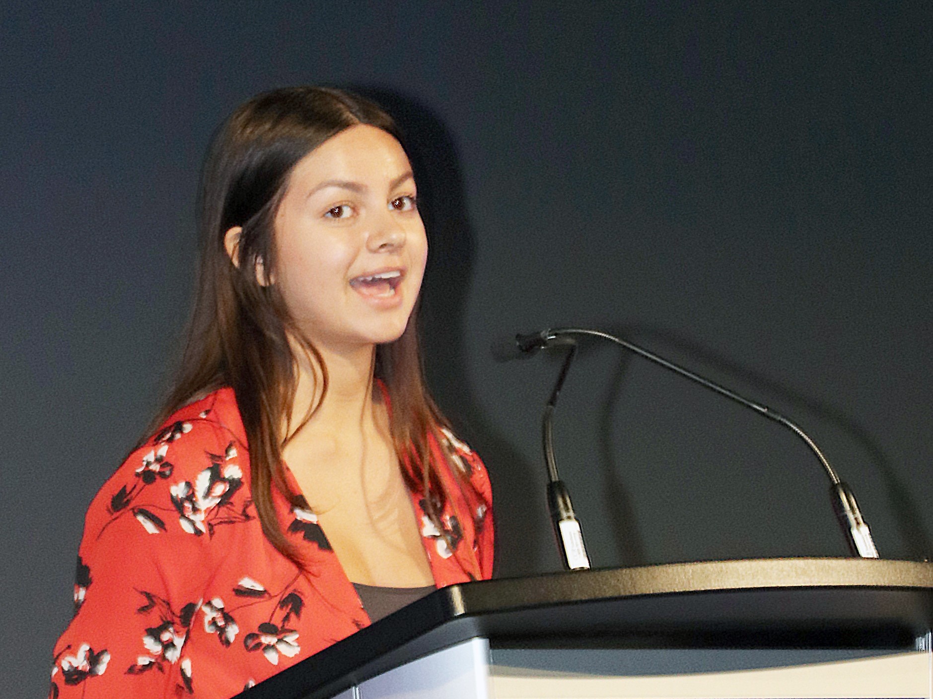 A scholar giving a speech.