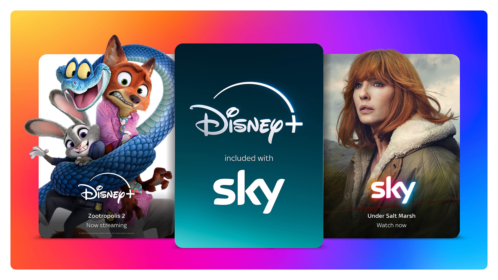 Disney+ included in the Sky TV subscription from today, bringing customers more of the best entertainment in one place