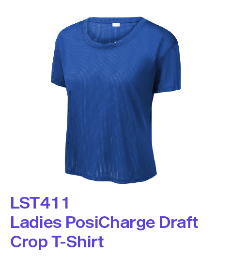 Sport-Tek LST411 Women's PosiCharge Draft Crop Tee