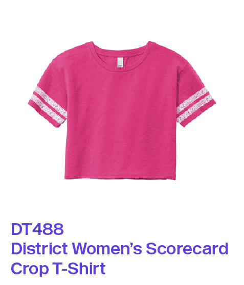 DT488 District Women's Scorecard Crop T-Shirt