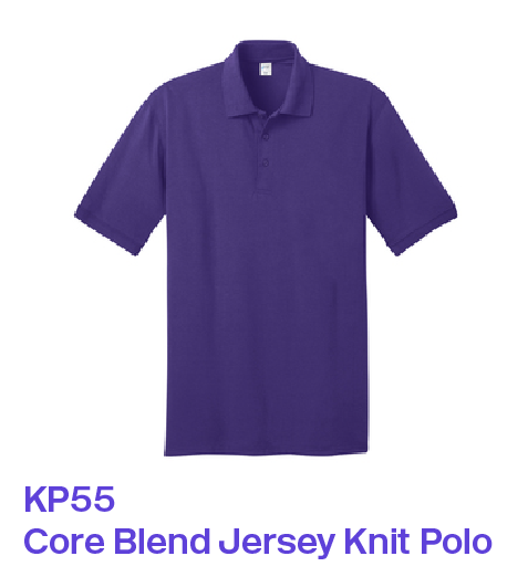 KPP Port & Company Core Blend Jersey Knit Polo in Purple