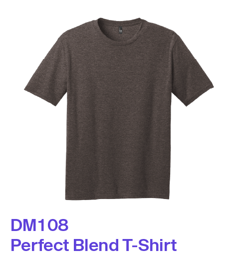 DM108 - District Perfect Blend T-Shirt in heathered brown