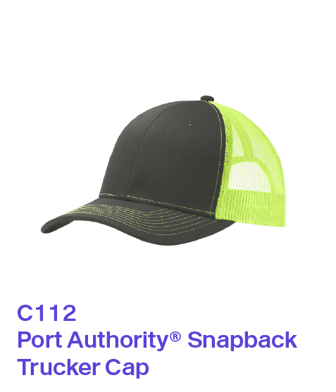 C112 Port Authority Snapback Trucker Cap