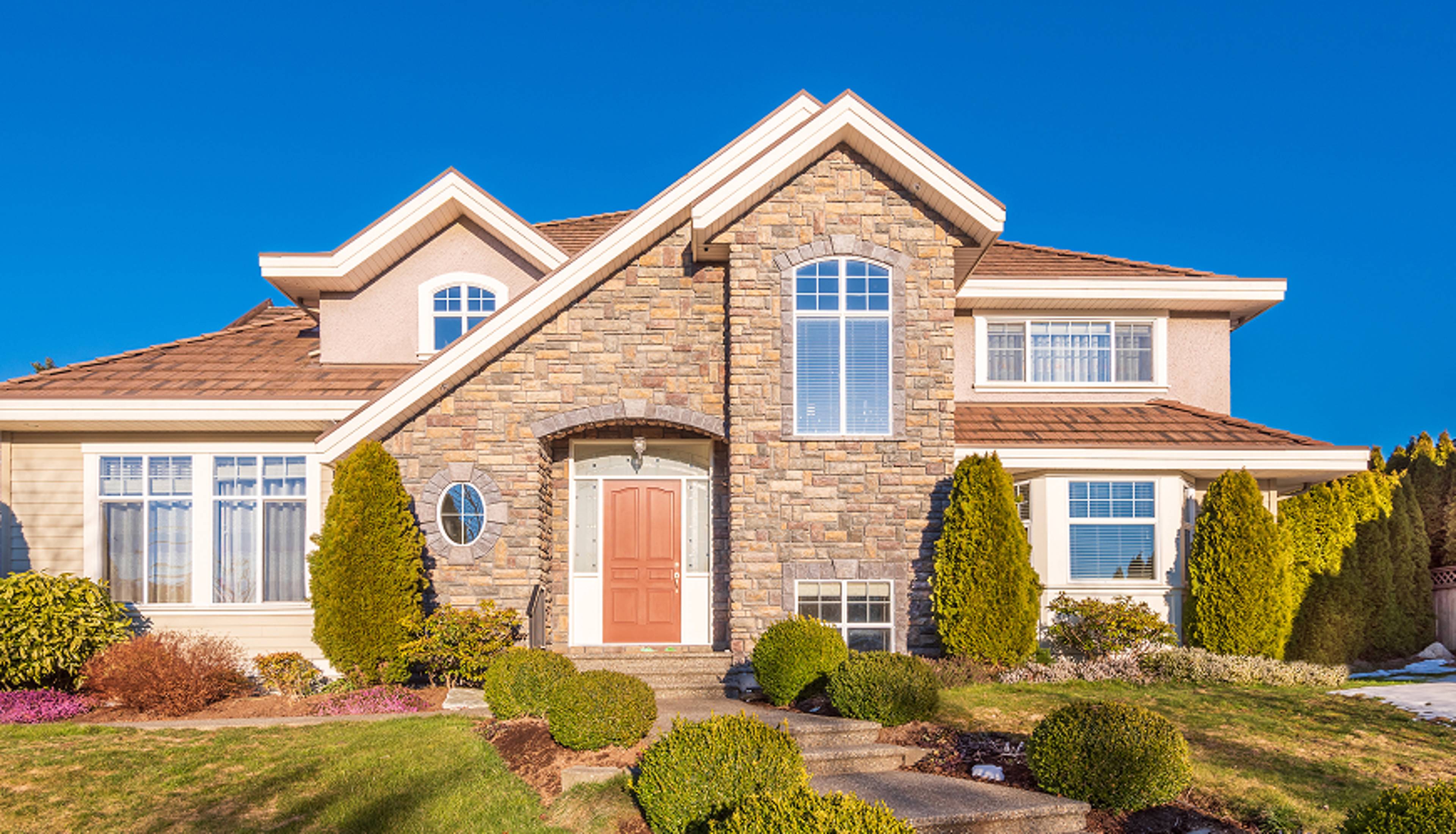 A two-story home