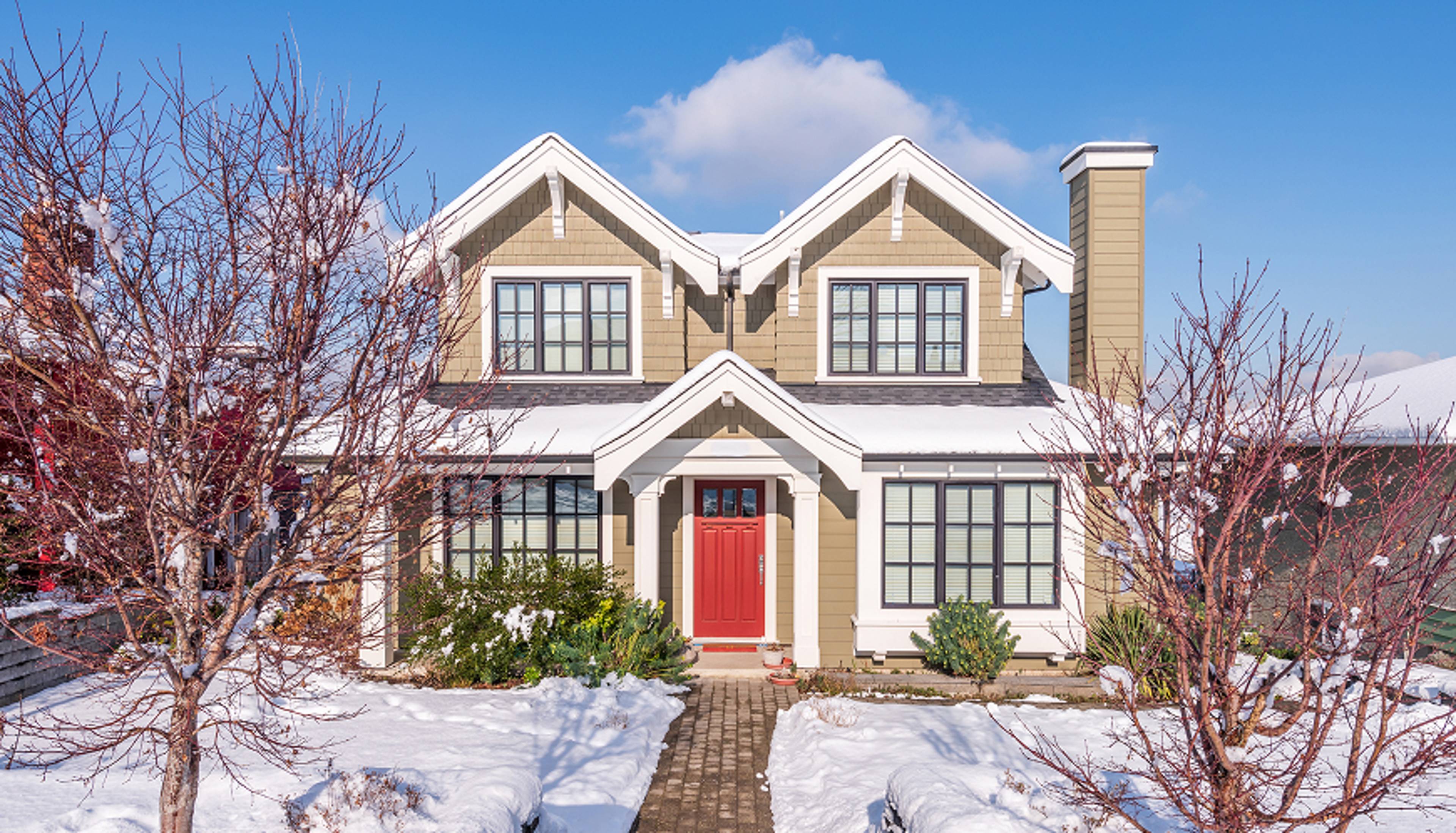 House in the snow.