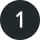 Number 1 Icon - Black with White text.