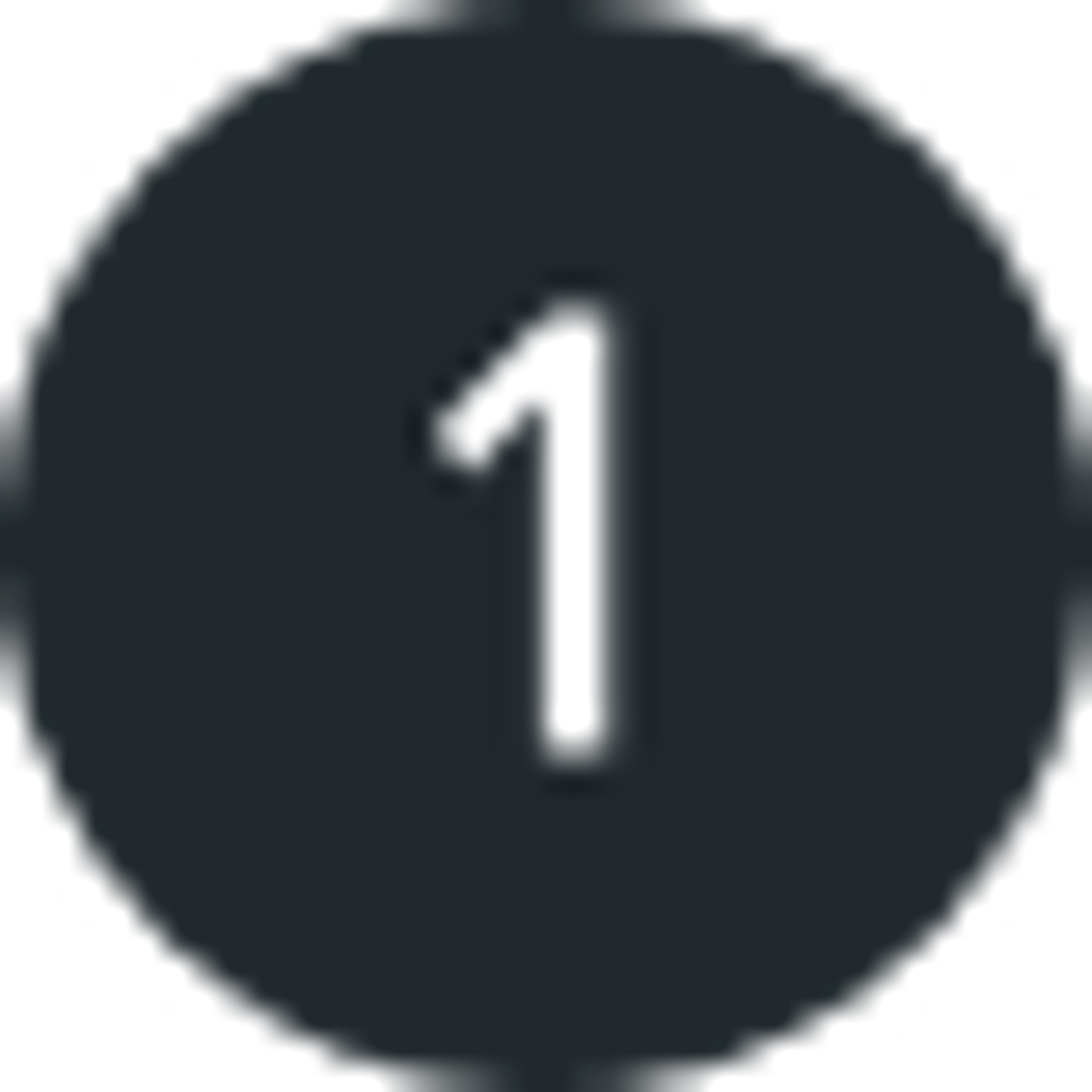 Number 1 Icon - Black with White text.