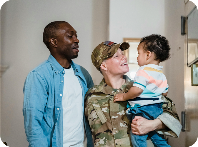 Soldier with baby