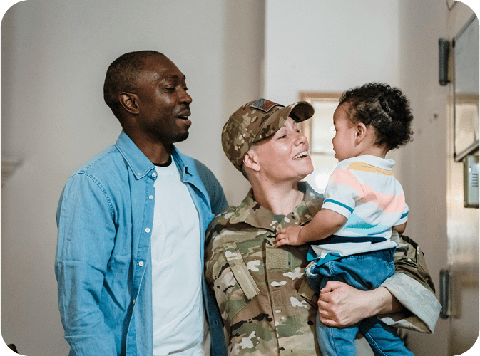 Soldier with baby