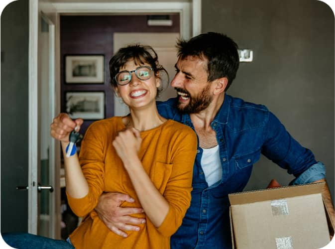 Couple moving in