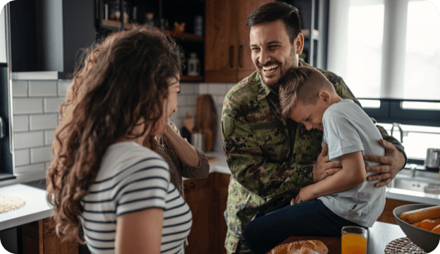 VA member with Family