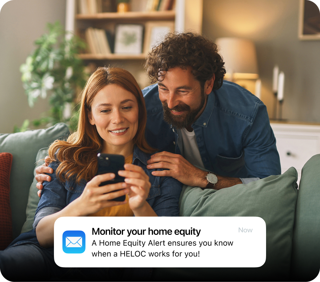 Heloc Alert Image with two people